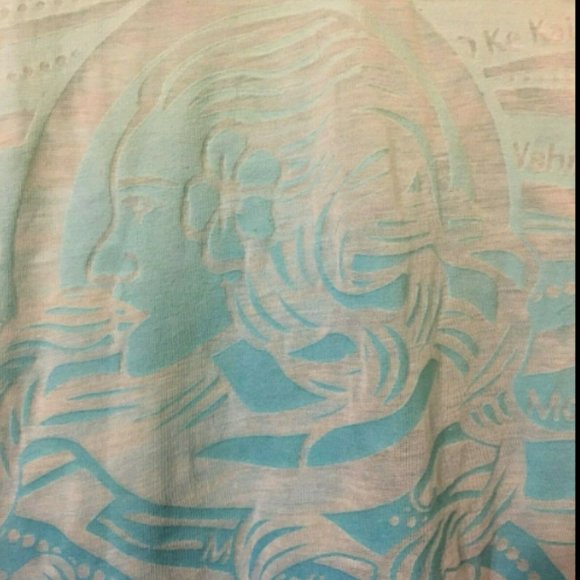 Happy Shirts Brand Hawaii Aqua Short Sleeves Sz M Na Wahine Vtg - Picture 6 of 12